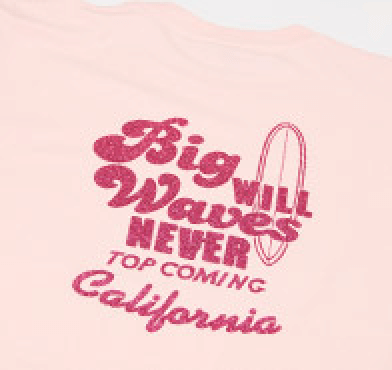 ピンク地の淡色綿Tシャツ | ピンクラメ