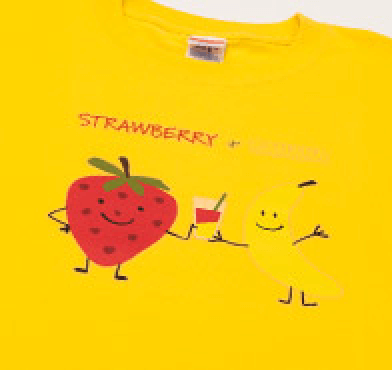 黄地の淡色綿Tシャツ | 濃色地用フルカラー転写