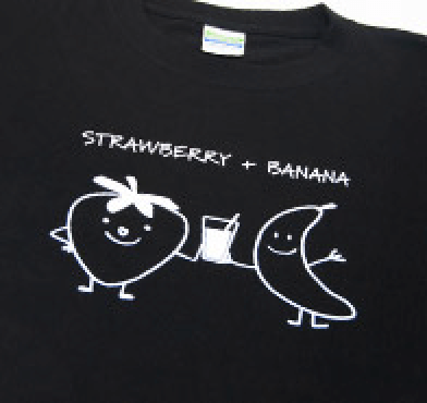 黒地の濃色綿Tシャツ | 白色インク