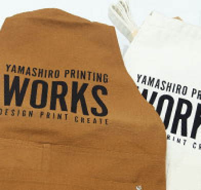 キャンバス素材 エプロン | 顔料インク 黒色